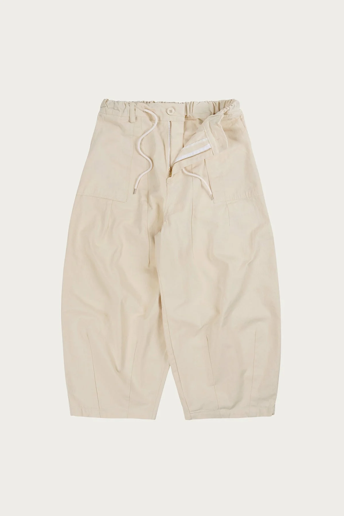 Twill Balloon Pants - Ivory - 1