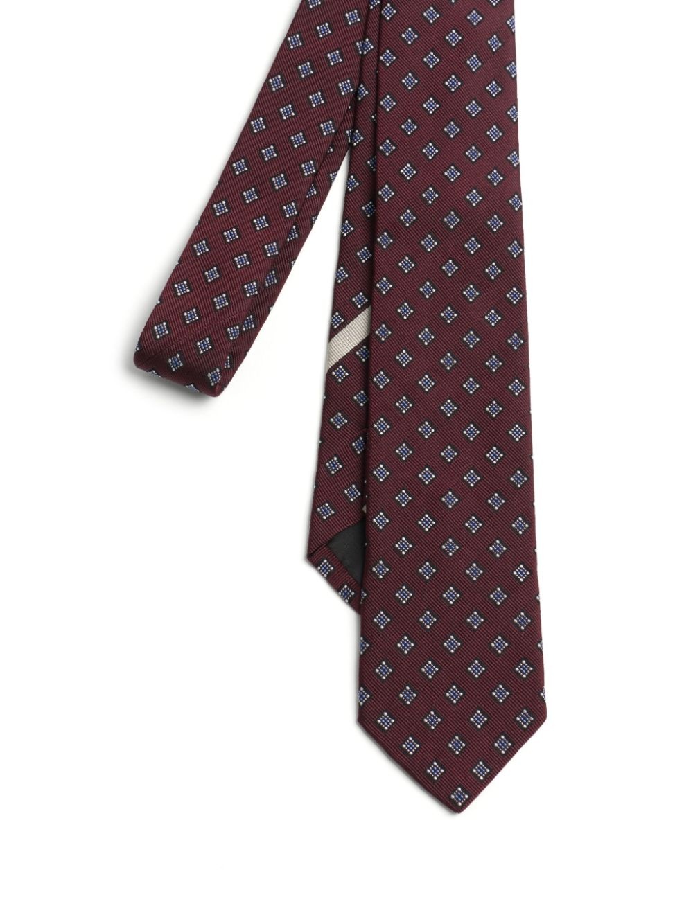 micro-check silk tie - 2