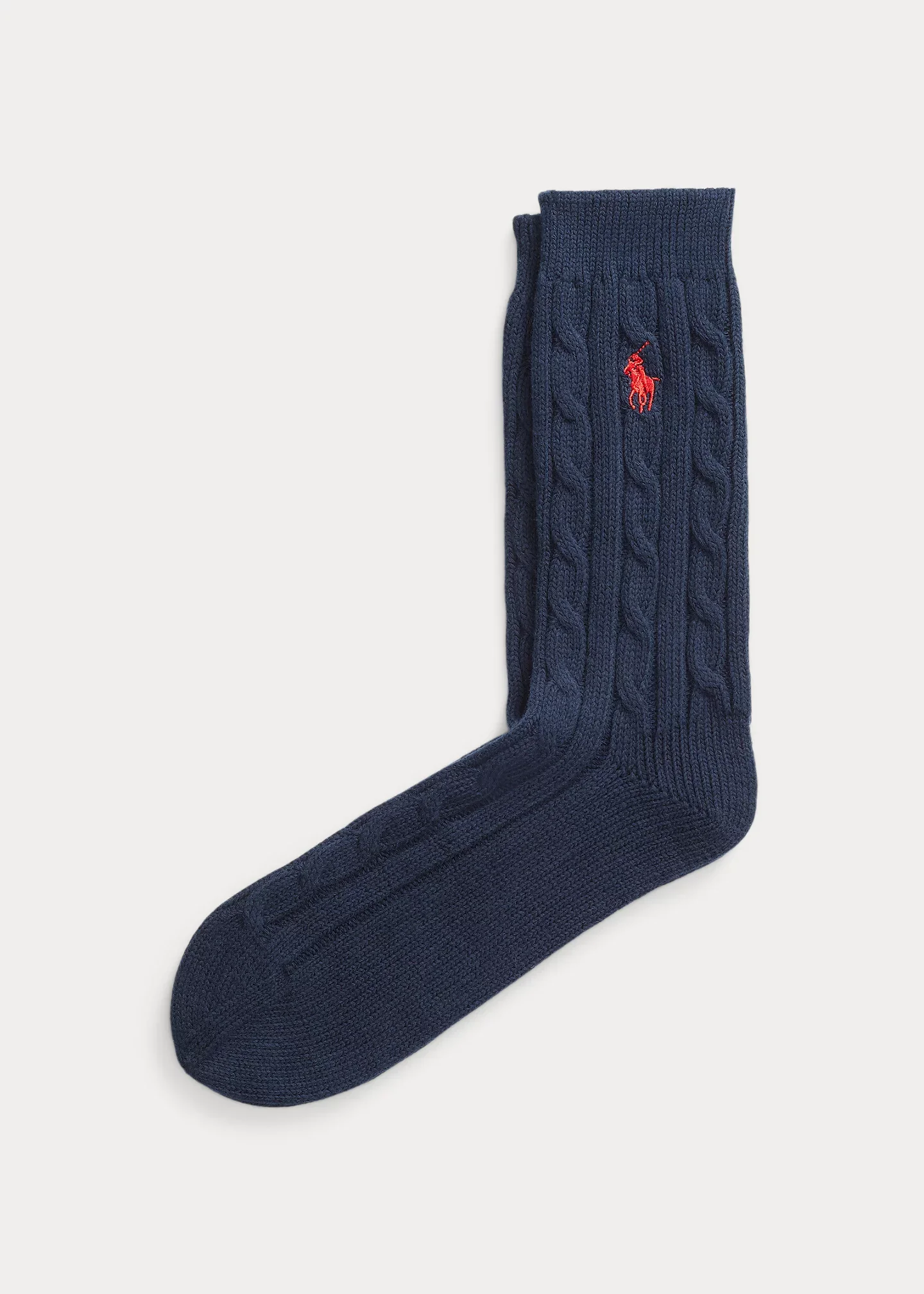 Cable-Knit Crew Socks - 1