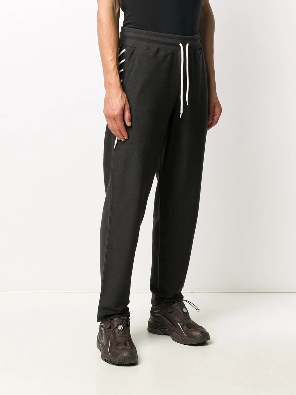 contrast string track pants - 3