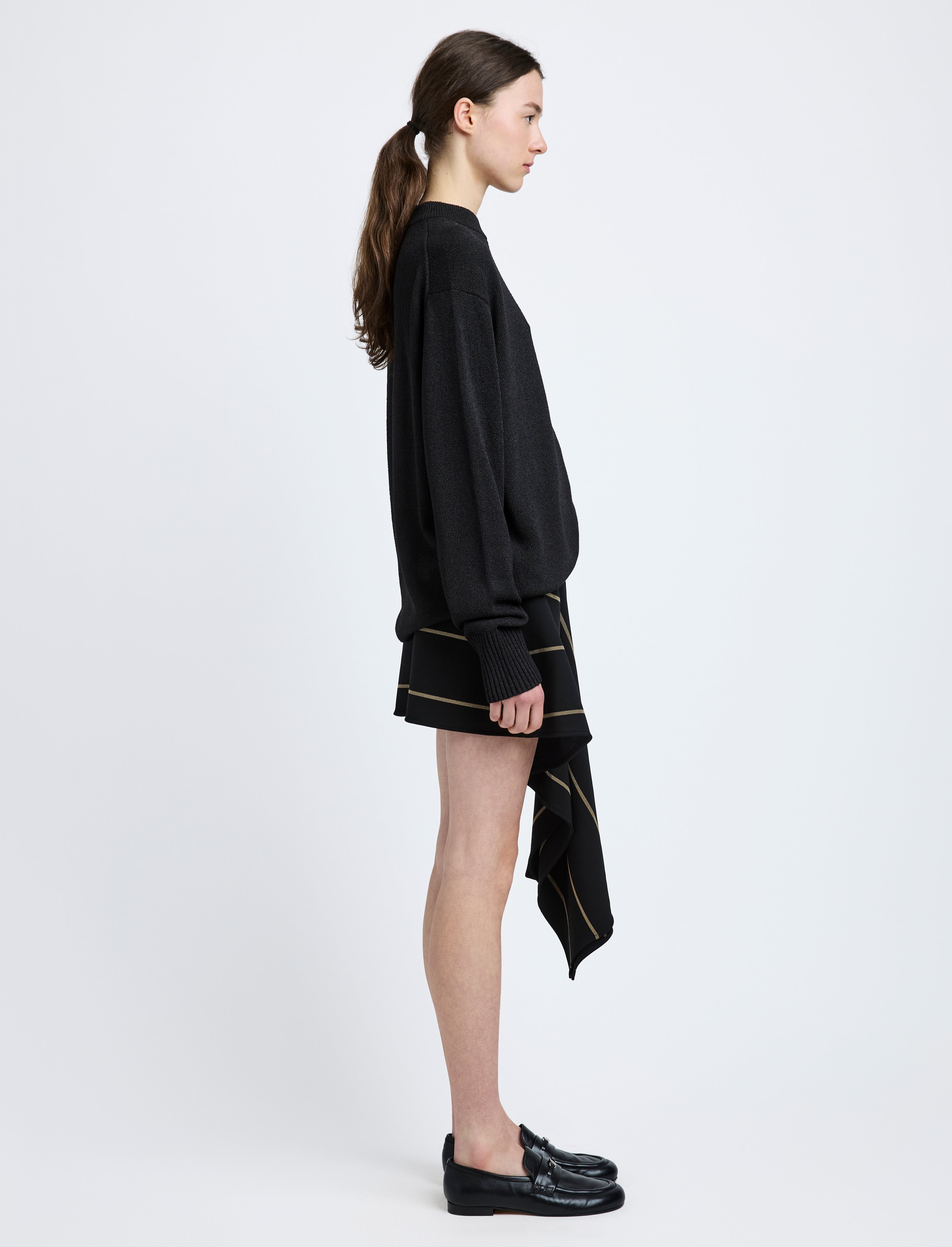 Corri Sweater in Silk Cotton Crepe Knit - 4