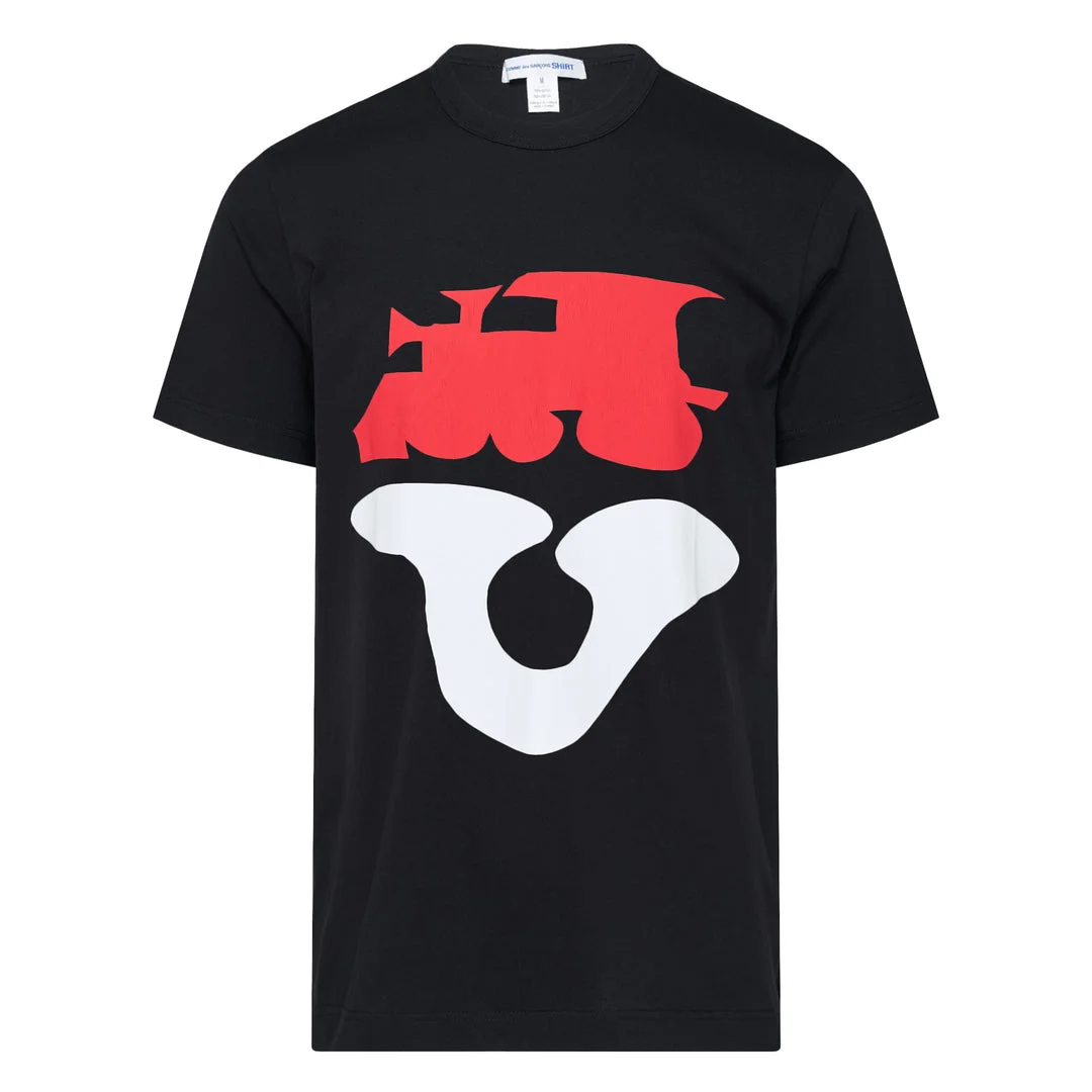 Abstract Print Crewneck Tee - 1