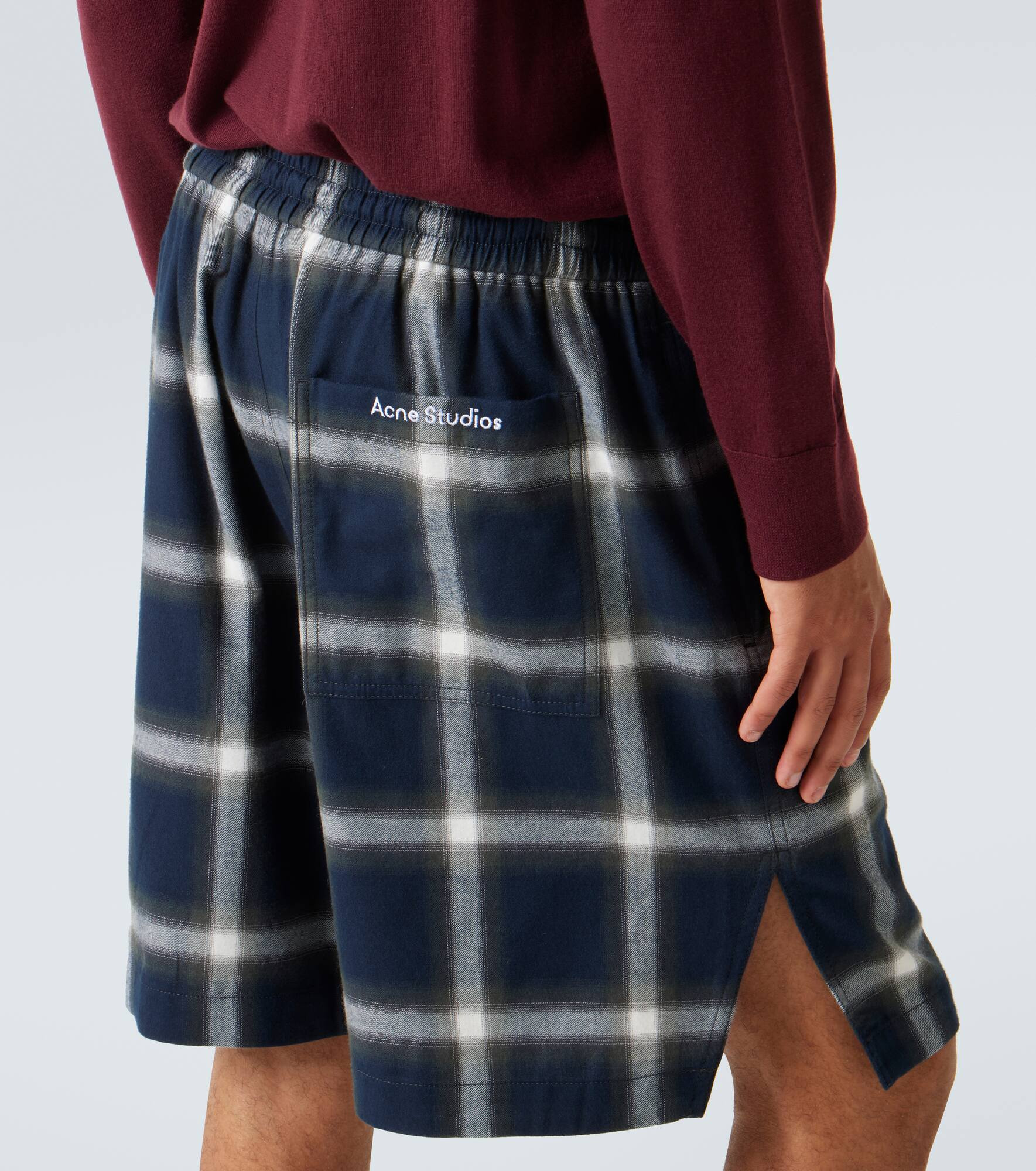 Checked cotton shorts - 5