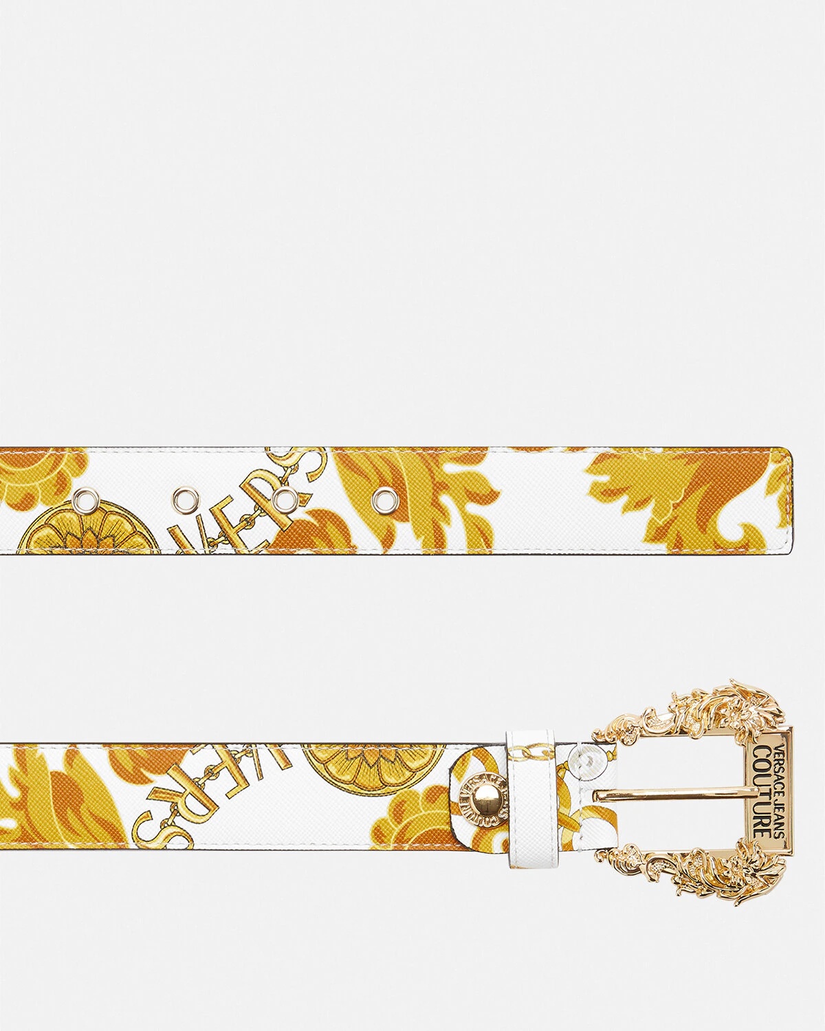 Chain Couture Baroque Buckle Thin Belt - 2