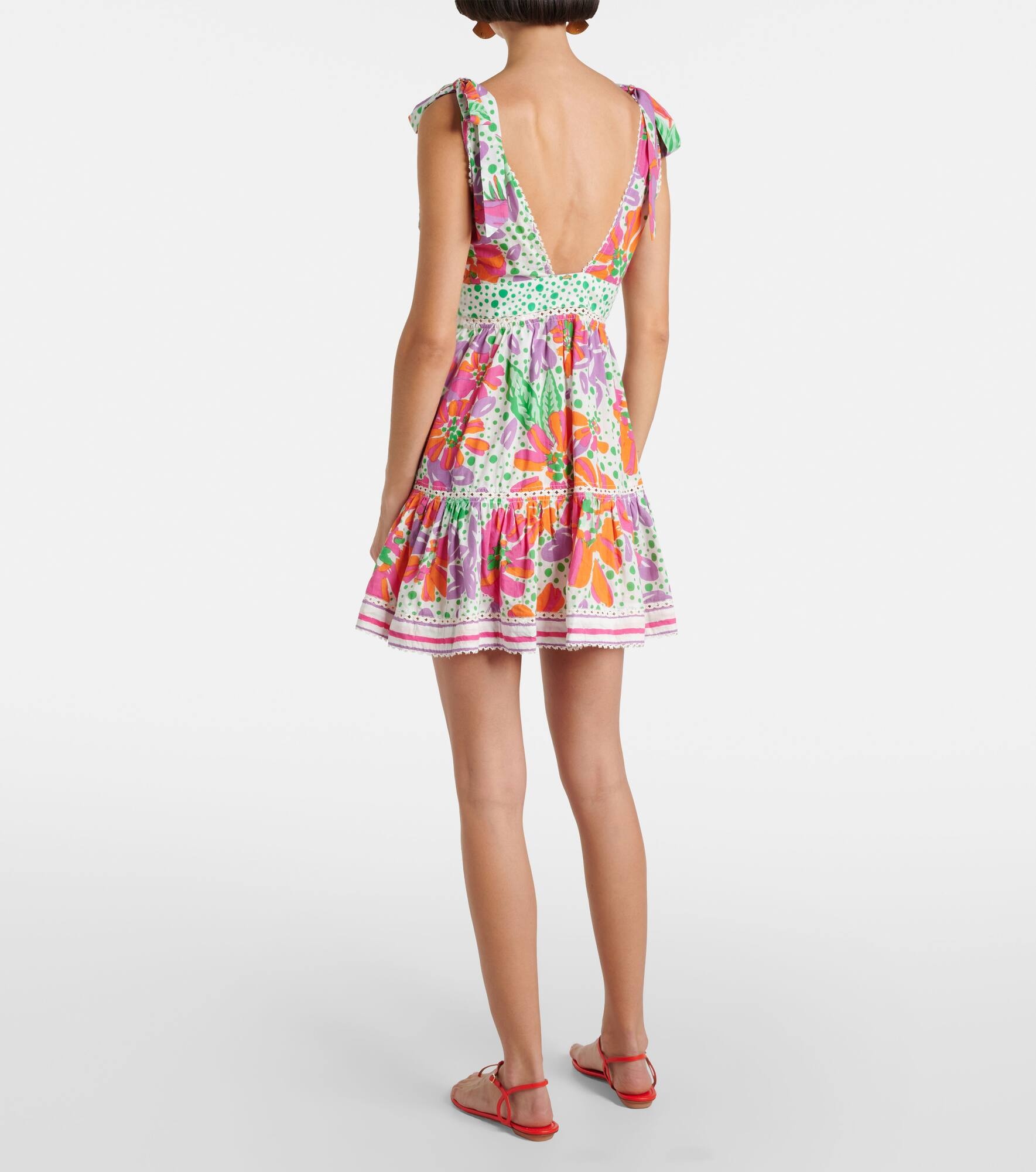 Cara printed cotton minidress - 3