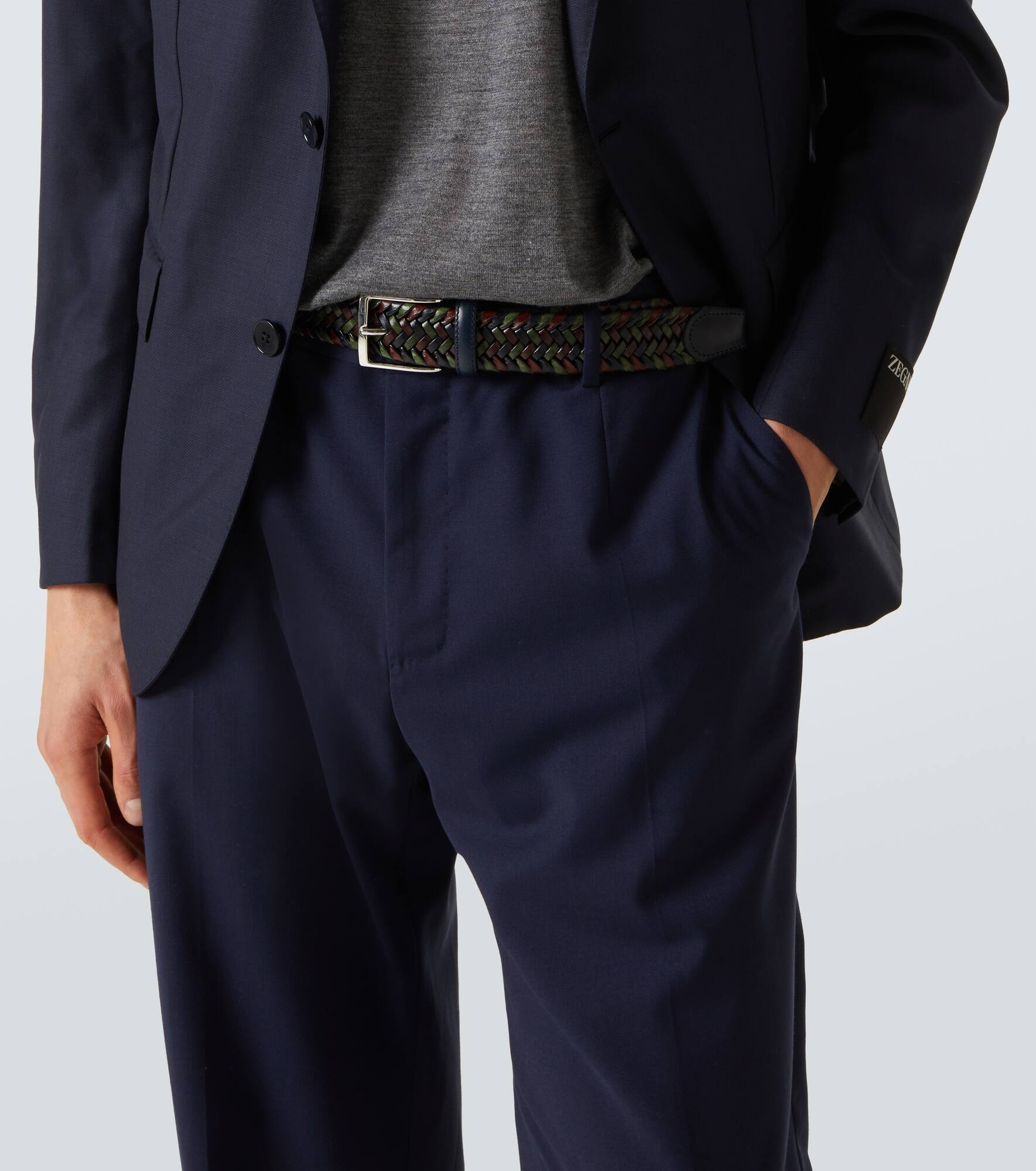 Woven leather belt - 3