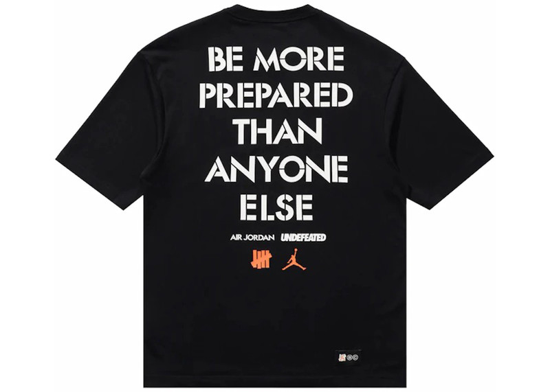 Jordan Jordan x Undefeated Strikes Tee Black outlook