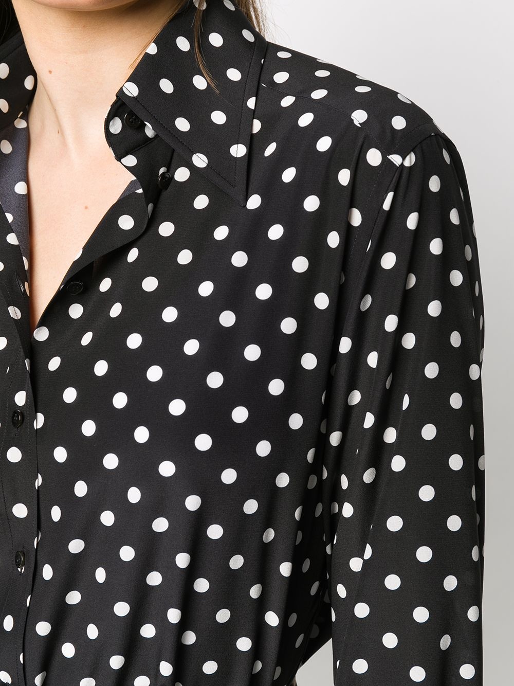 polka dot print shirt - 5