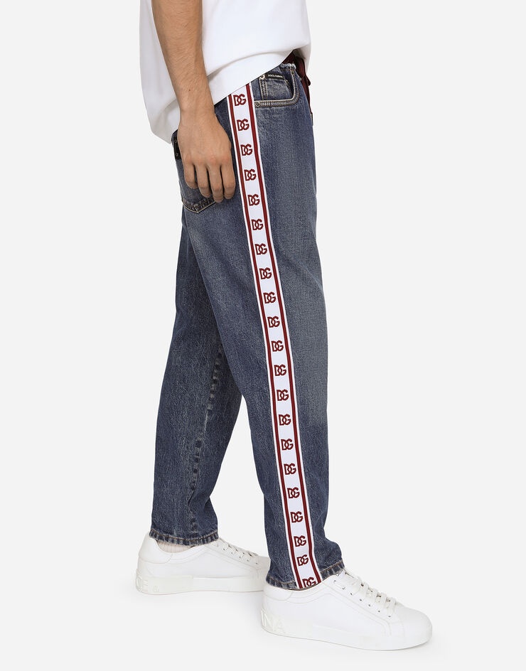Loose jogger jeans with branded bands - 2