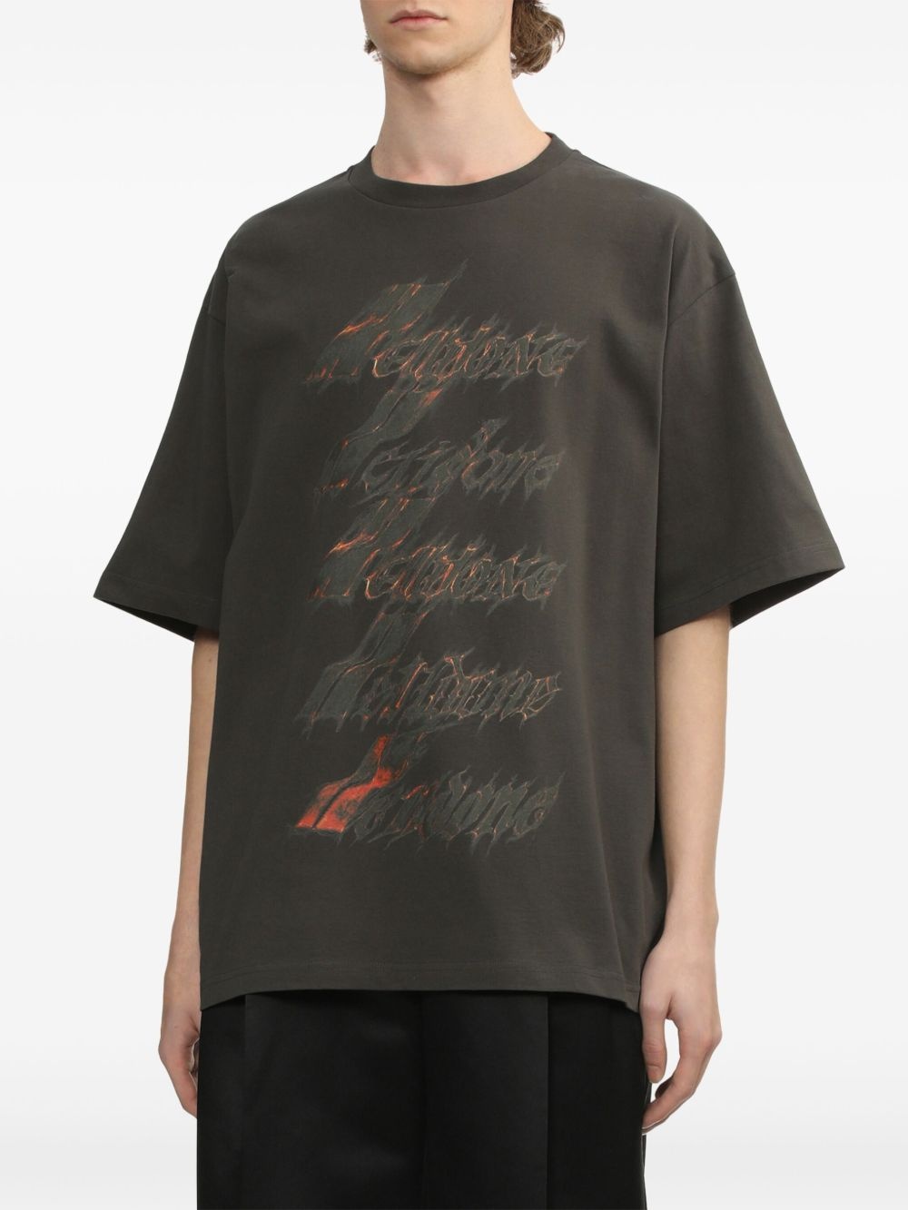 logo-print T-shirt - 3