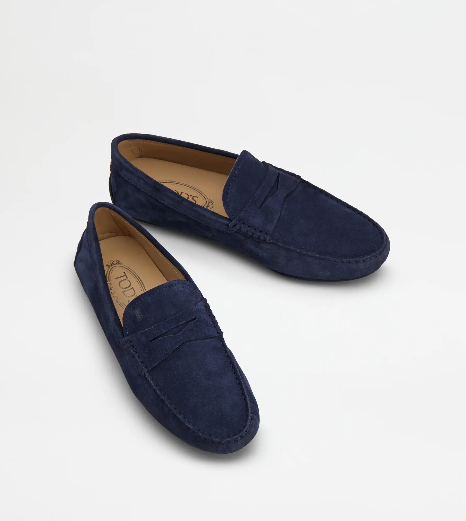CITY GOMMINO DRIVING SHOES IN SUEDE - BLUE - 2
