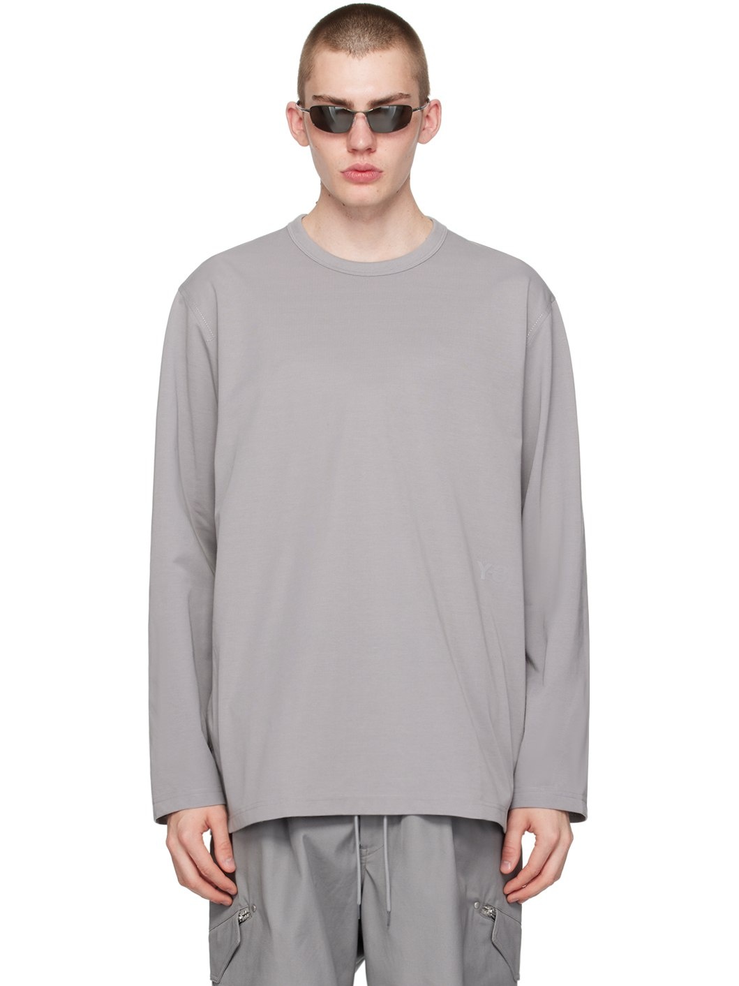 Gray Premium Long Sleeve T-Shirt - 1