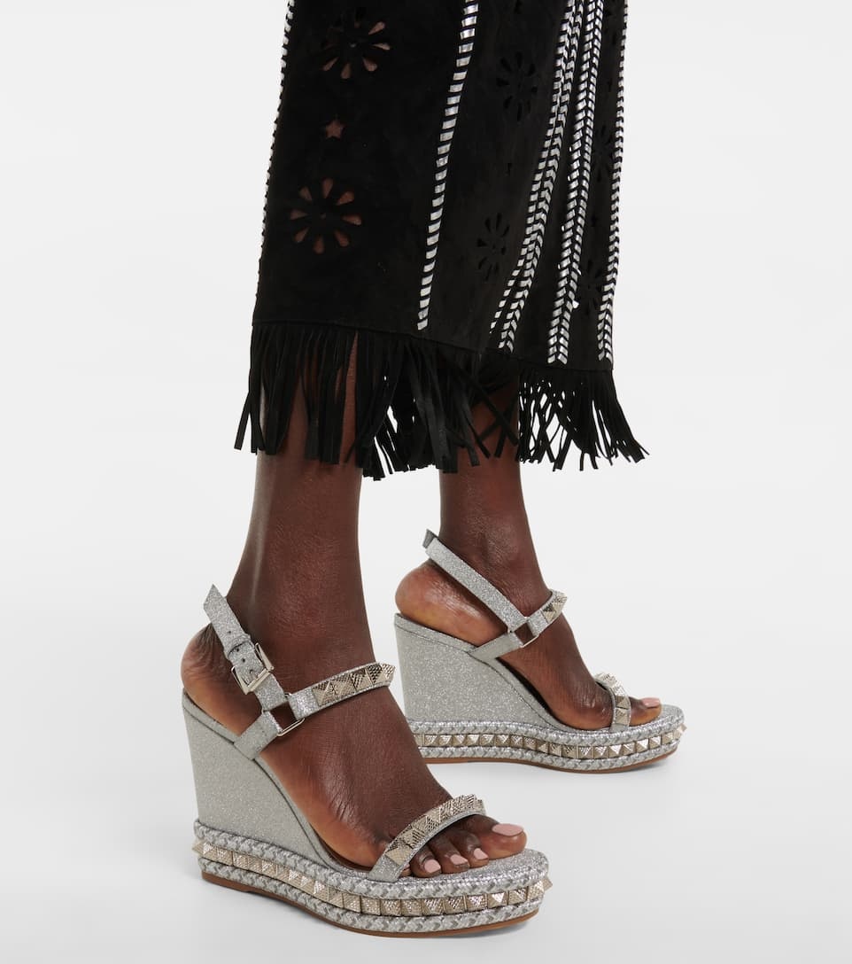 Pyraclou embellished leather sandals - 4