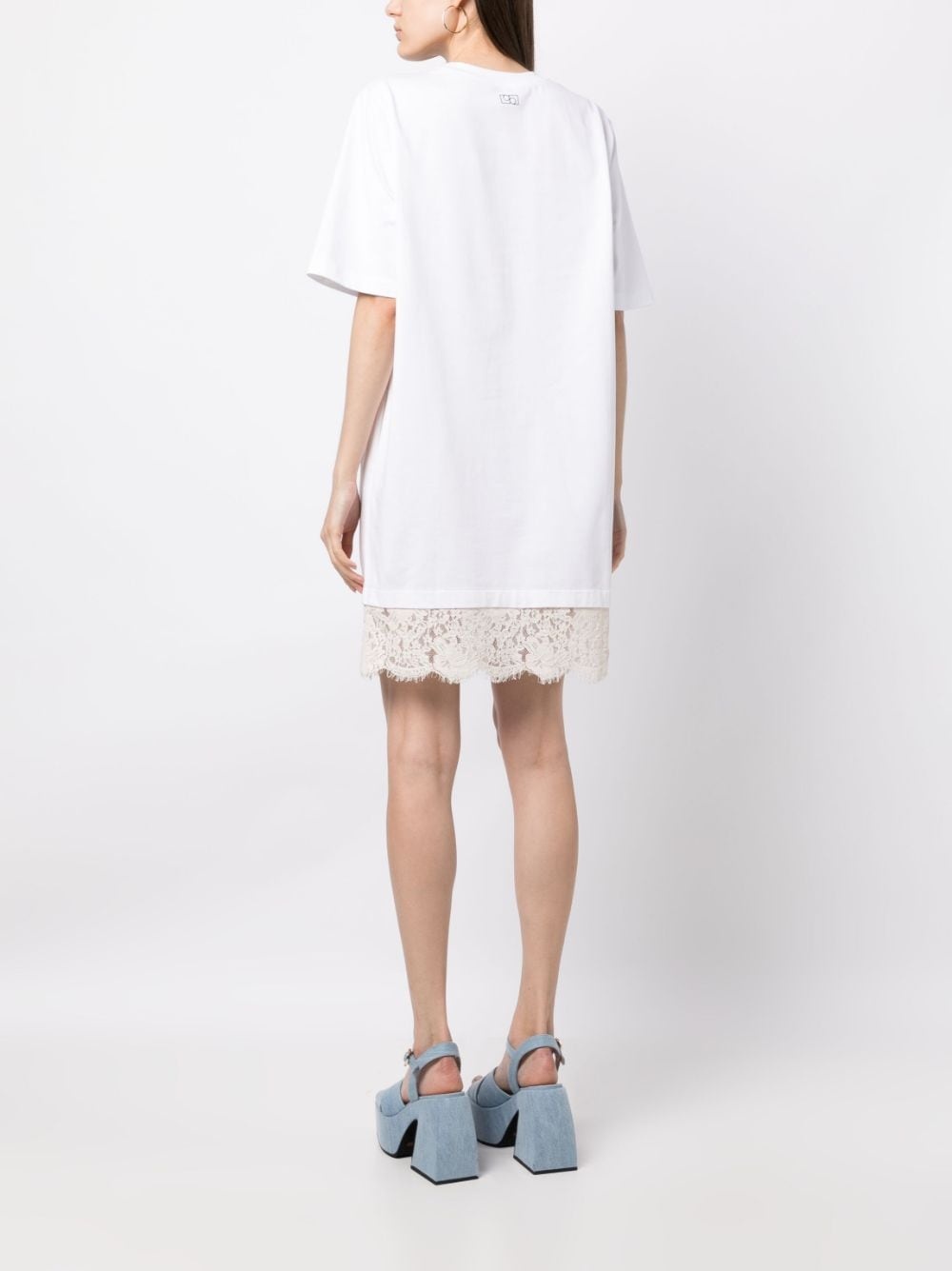 Romantic lace-embellished T-shirt dress - 4