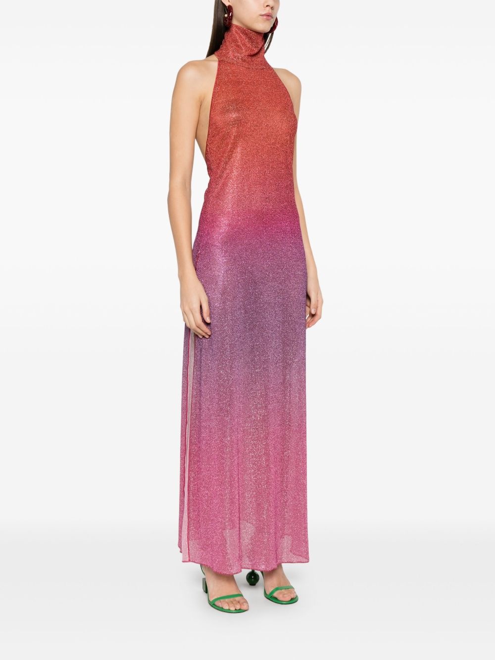 lurex midi dress - 3