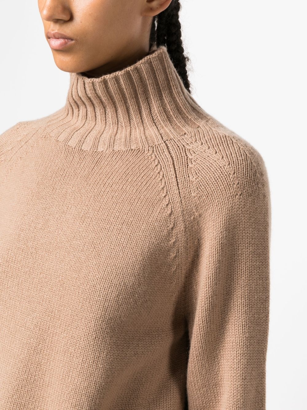 fine-knit high-neck sweatshirt - 5