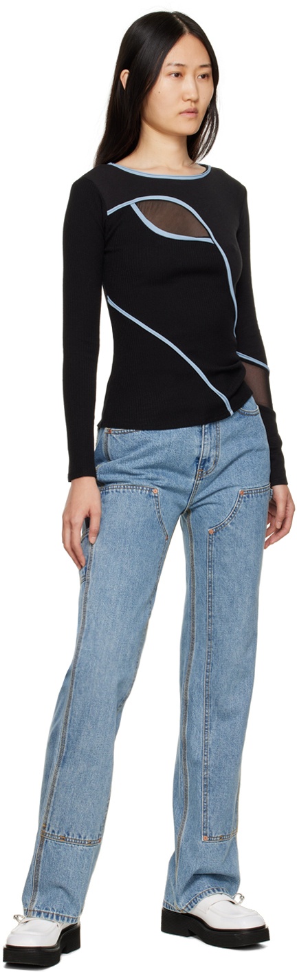 SSENSE Exclusive Blue Jade Jeans - 4