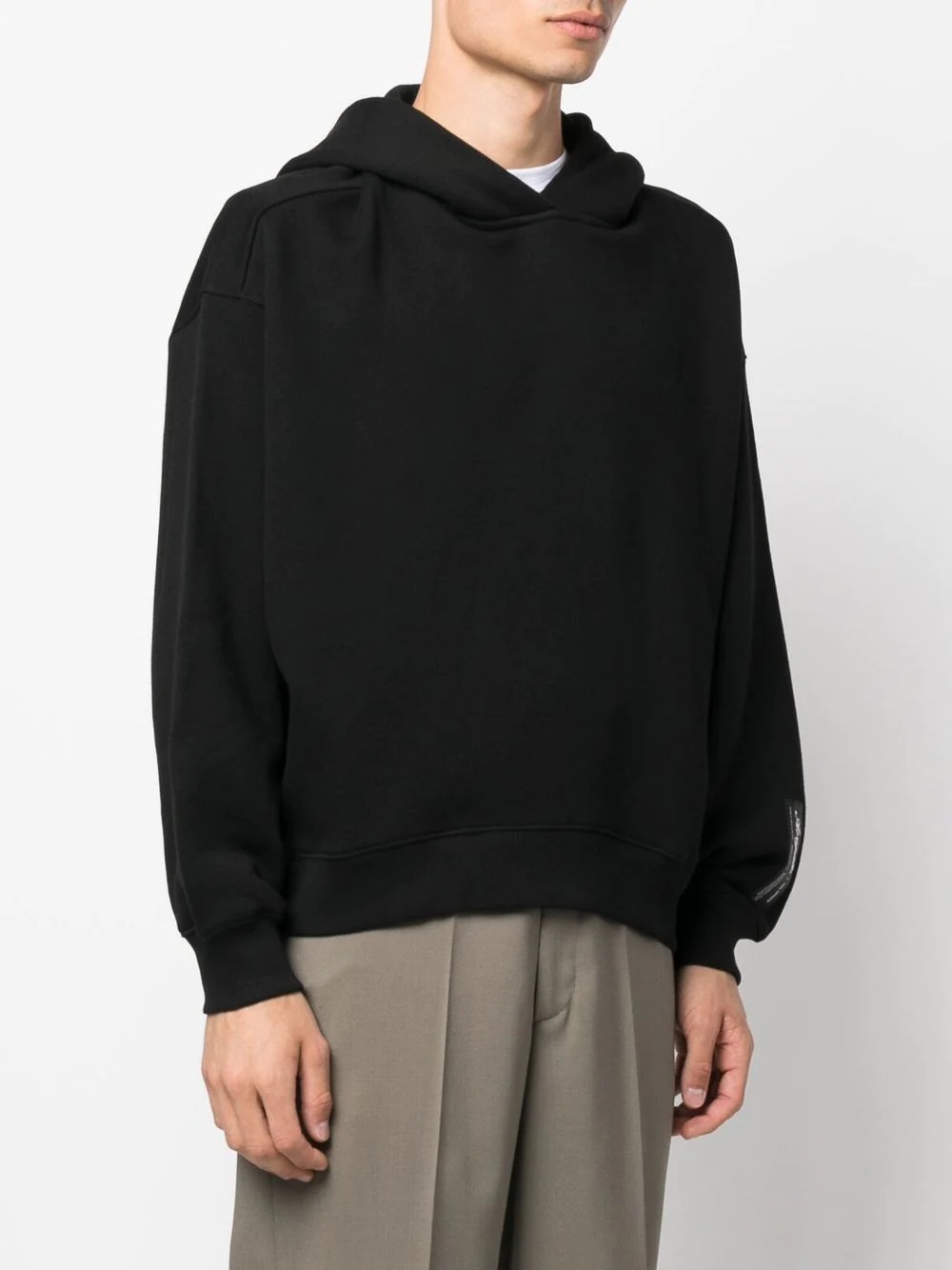 logo-patch oversized hoodie - 3