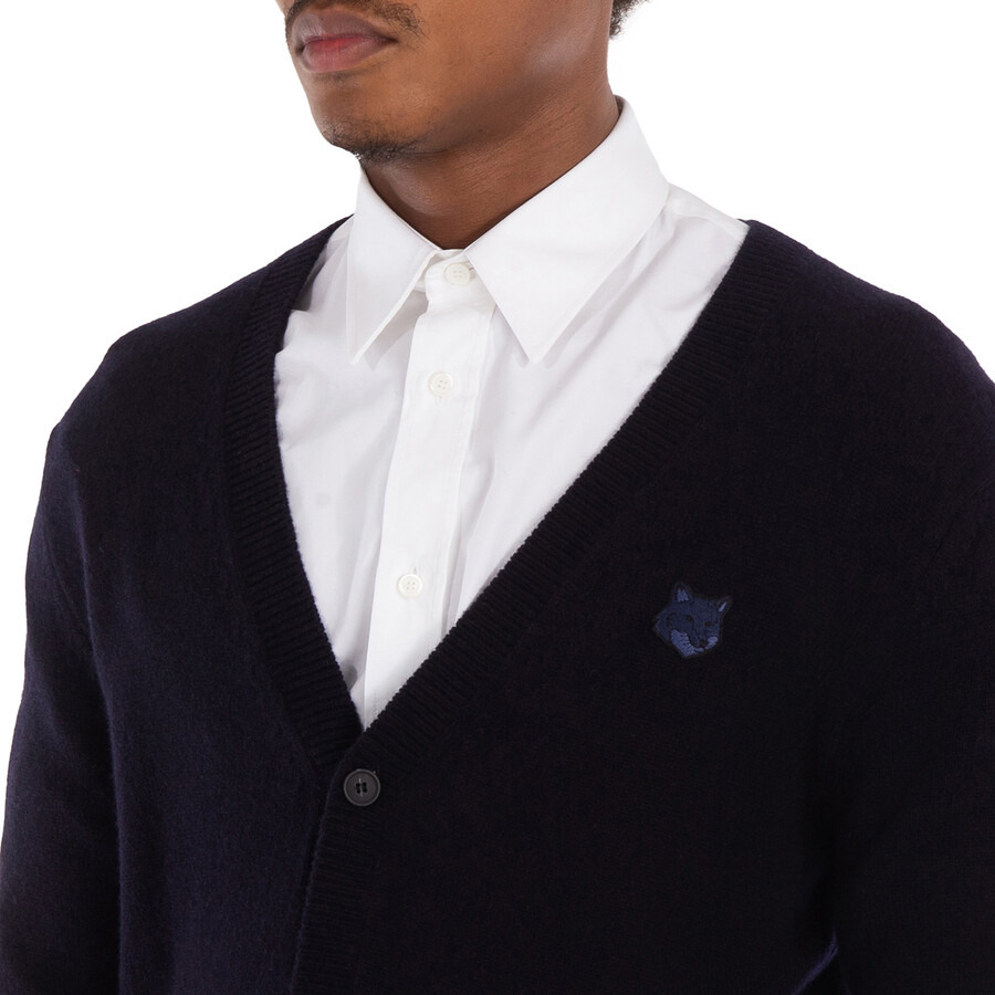 Maison Kitsune Fox Head Patch Lambswool Cardigan - 4