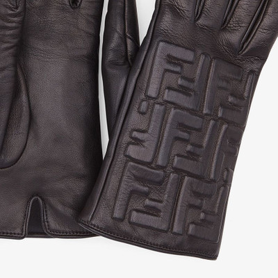 FENDI Gloves in black nappa leather outlook