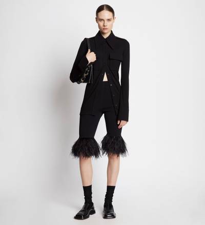 Proenza Schouler Feather Trim Knit Shorts outlook