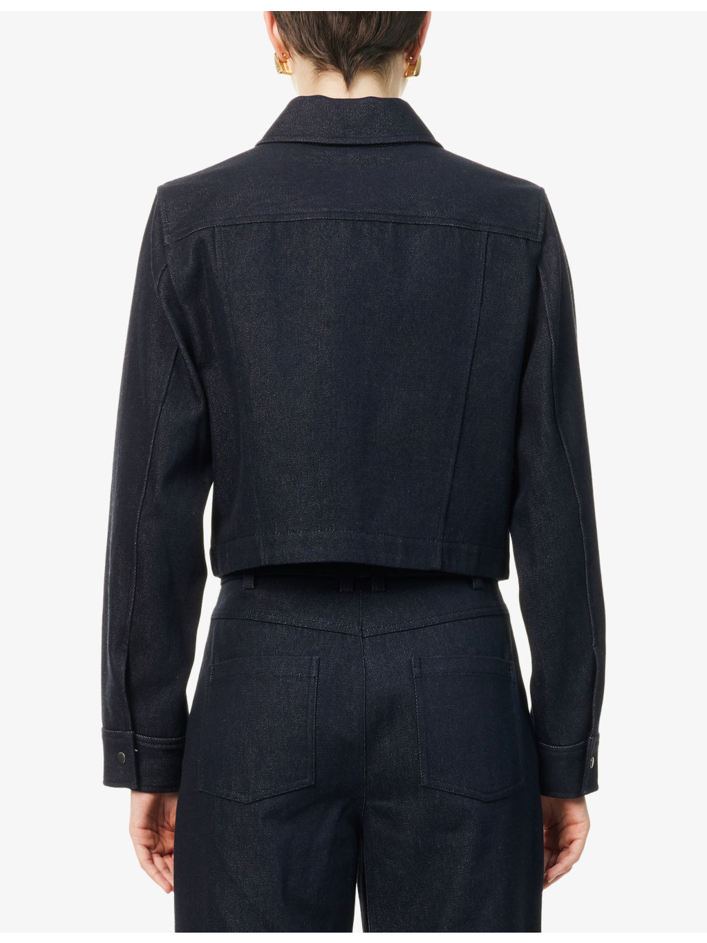 Regular-Fit Cropped Denim Jacket - 4