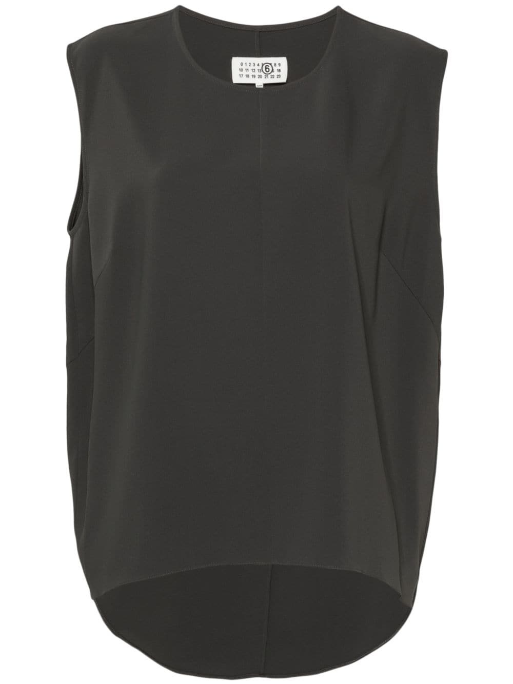 sleeveless asymmetric blouse - 1