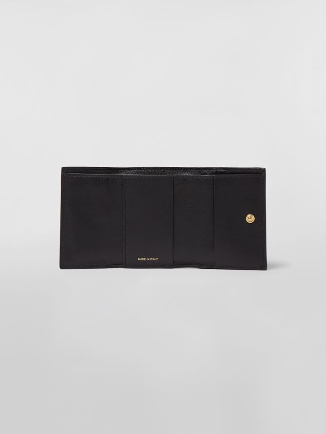 TRI-FOLD WALLET IN MONO-COLOURED SAFFIANO LEATHER - 2