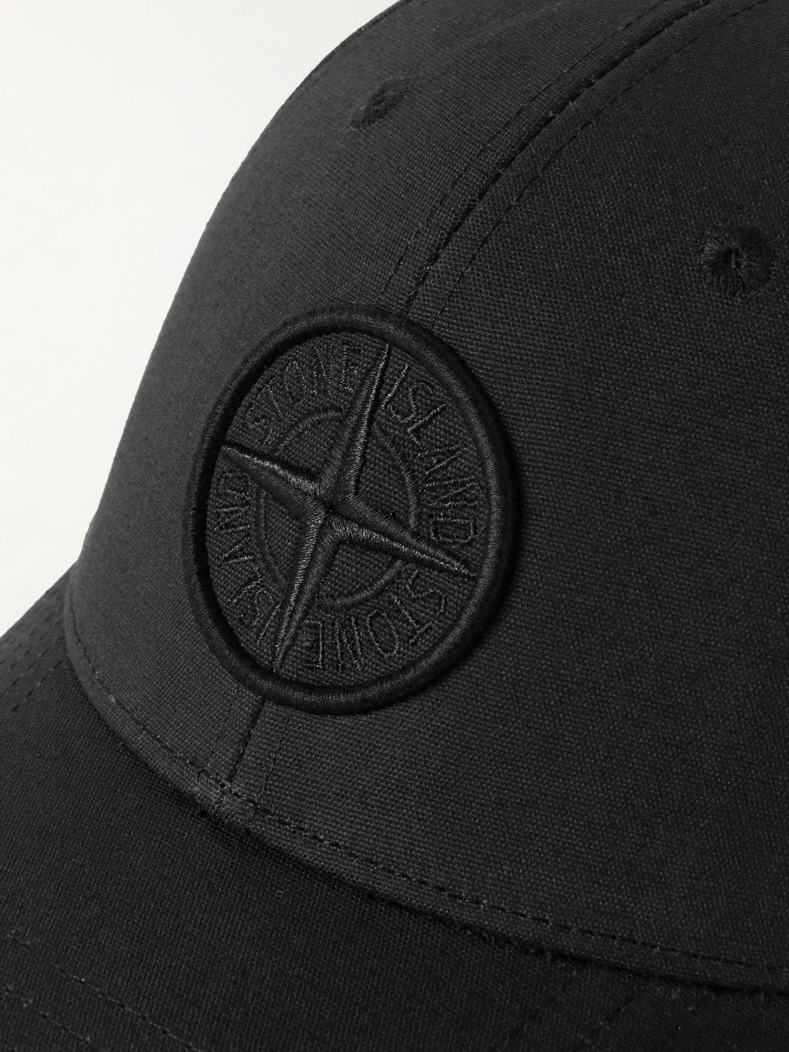 Logo-Embroidered Cotton-Canvas Baseball Cap Black - 4