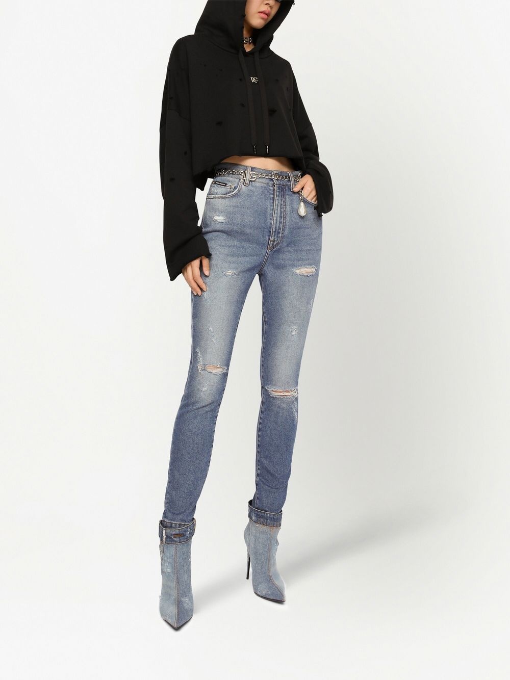 distressed slim-fit jeans - 2