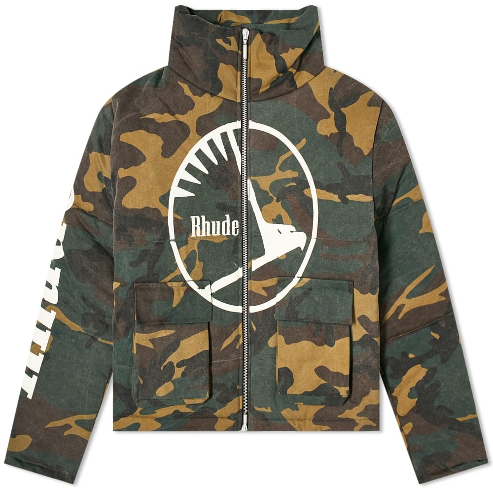 Rhude Collage Camo Puffer Jacket - 1