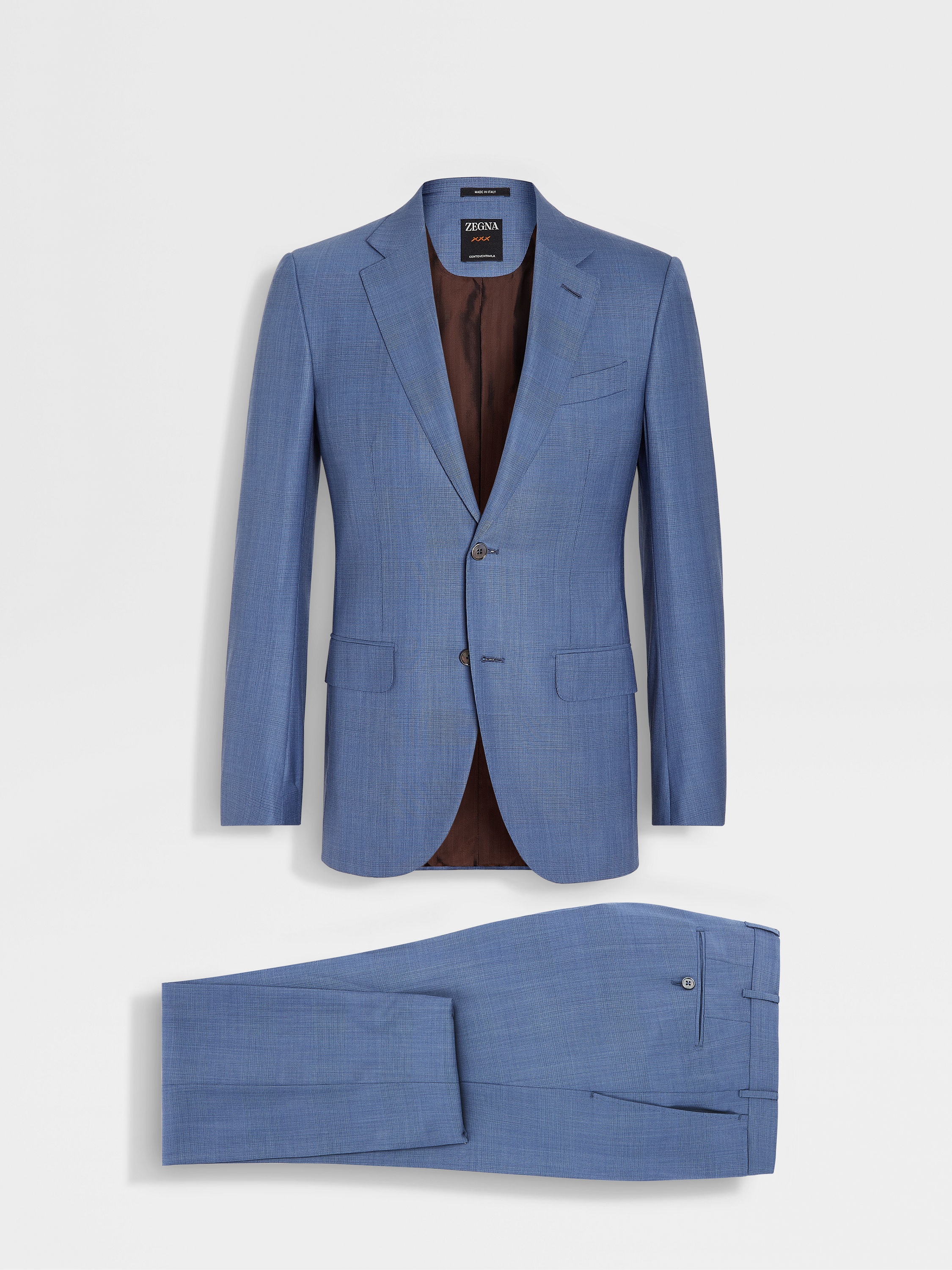 AVIO BLUE CENTOVENTIMILA WOOL SUIT - 2