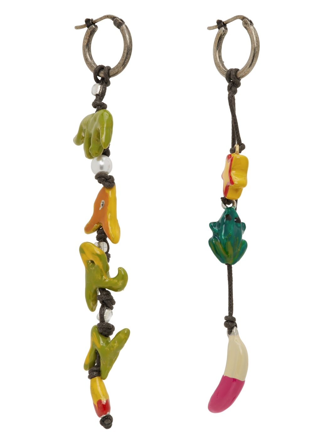 Multicolor Graphic Charm Earrings - 2