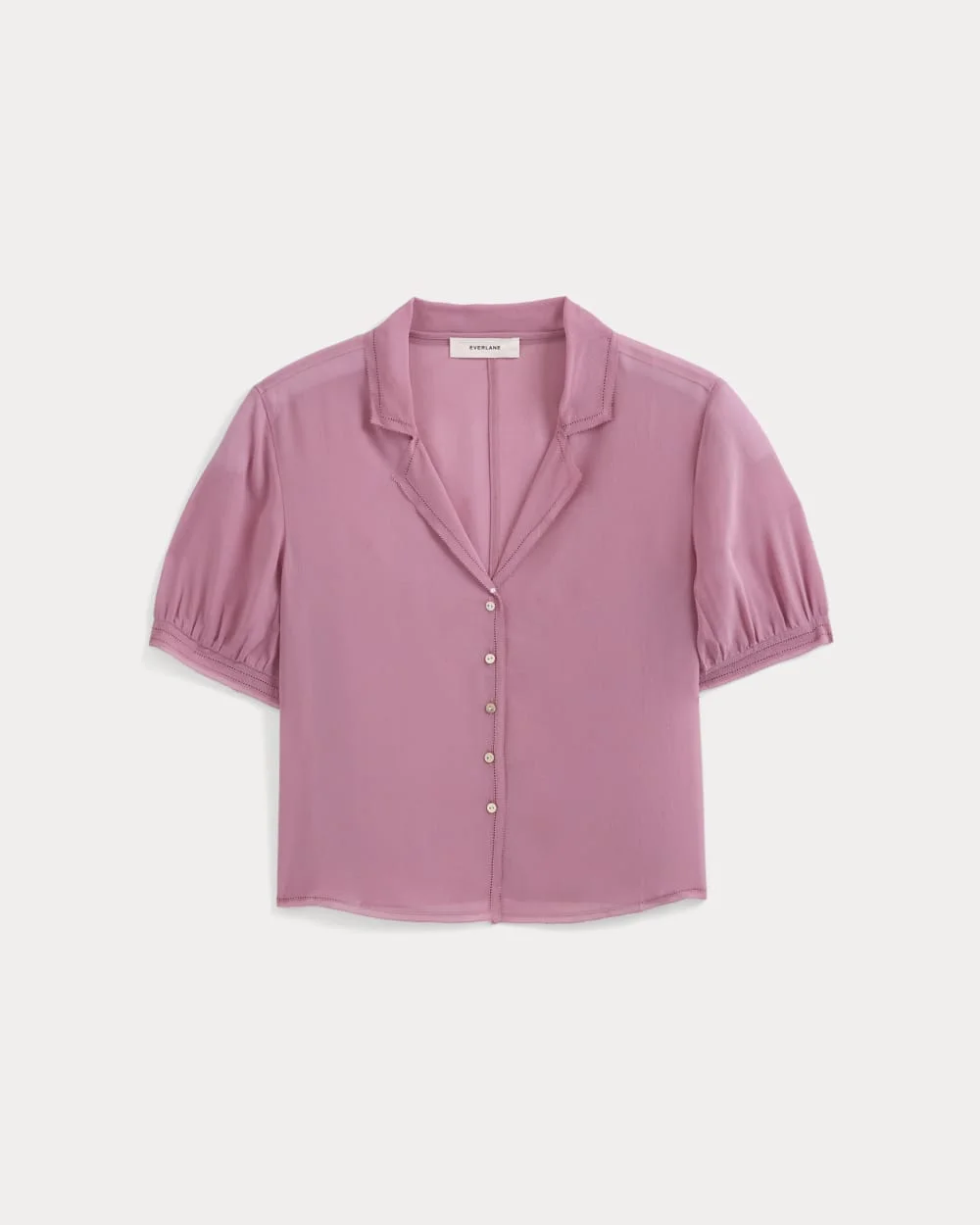 NOTCH COLLAR SHIRT IN SILK GEORGETTE - 1