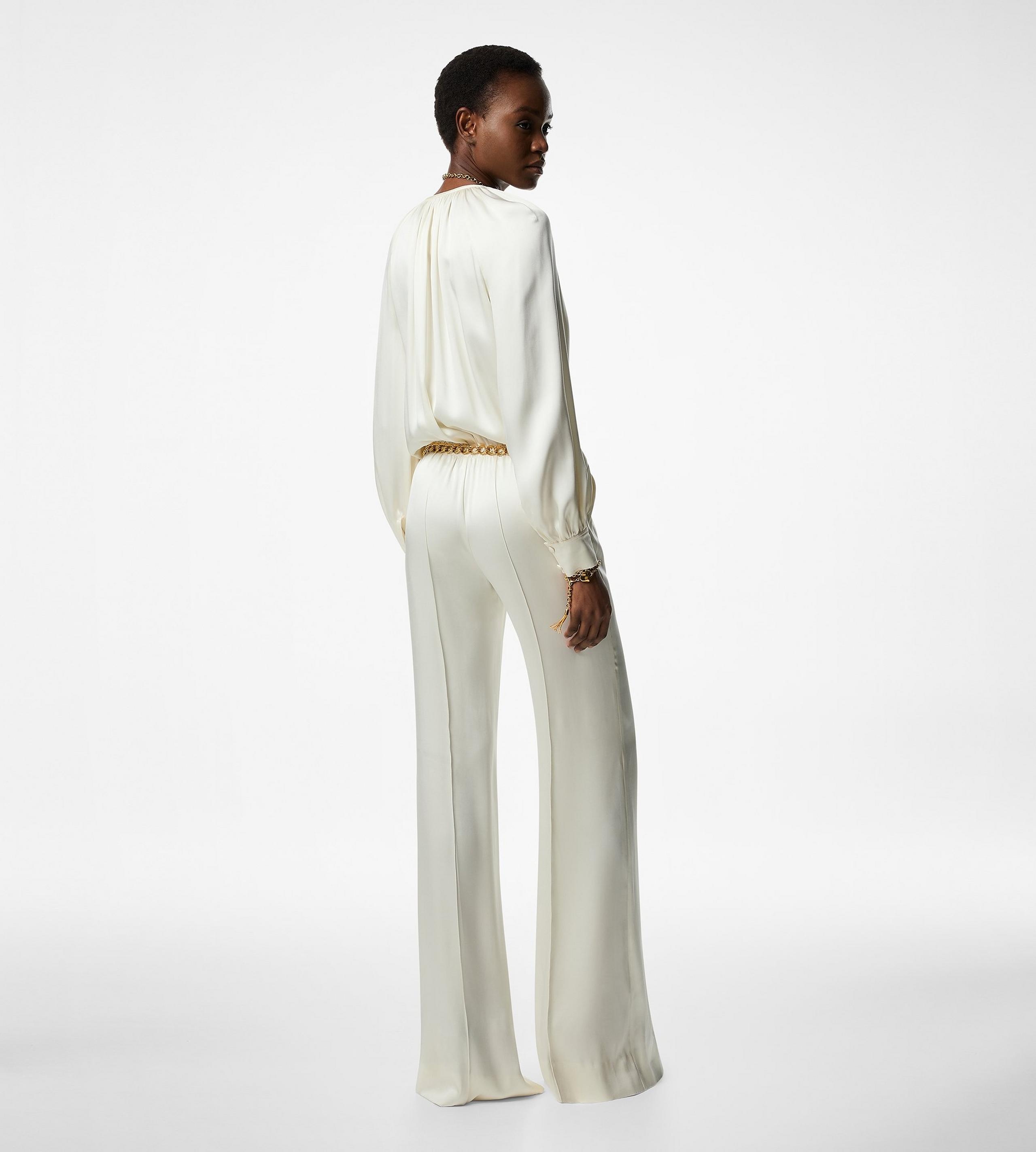 LONG SLEEVE GATHERED JUMPSUIT - 4