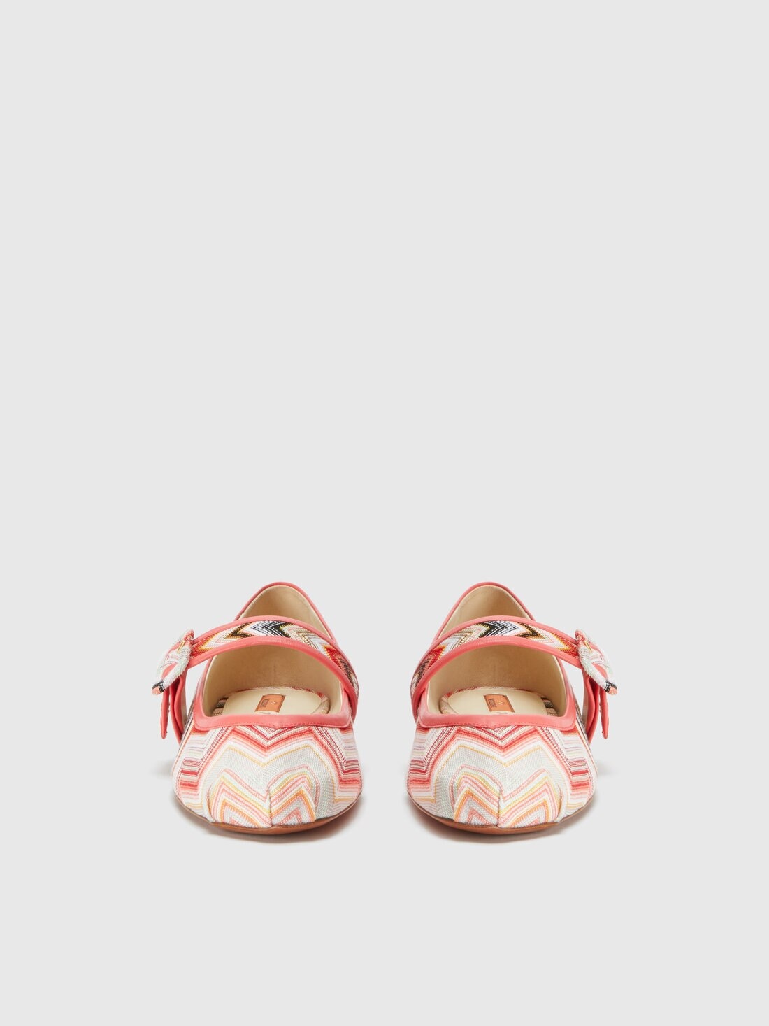 Ballet flats with buckle and adjustable chevron strap - 3