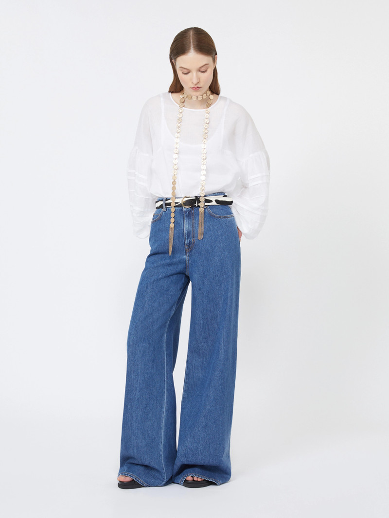 Max Mara PAESE Ramie gauze blouse - WHITE outlook