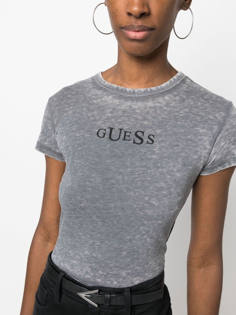 logo-print cropped T-shirt 5