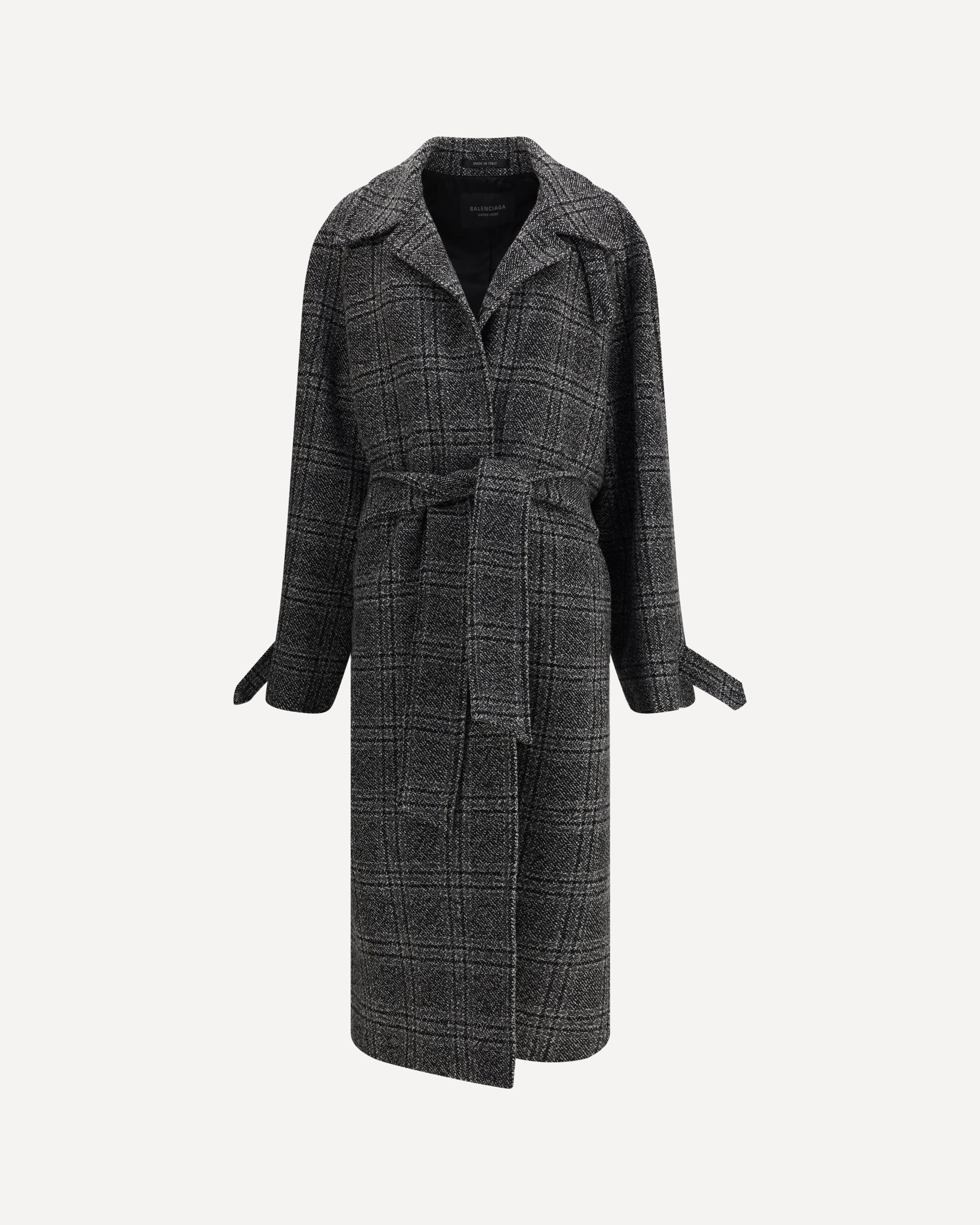 Check long Coat - 1