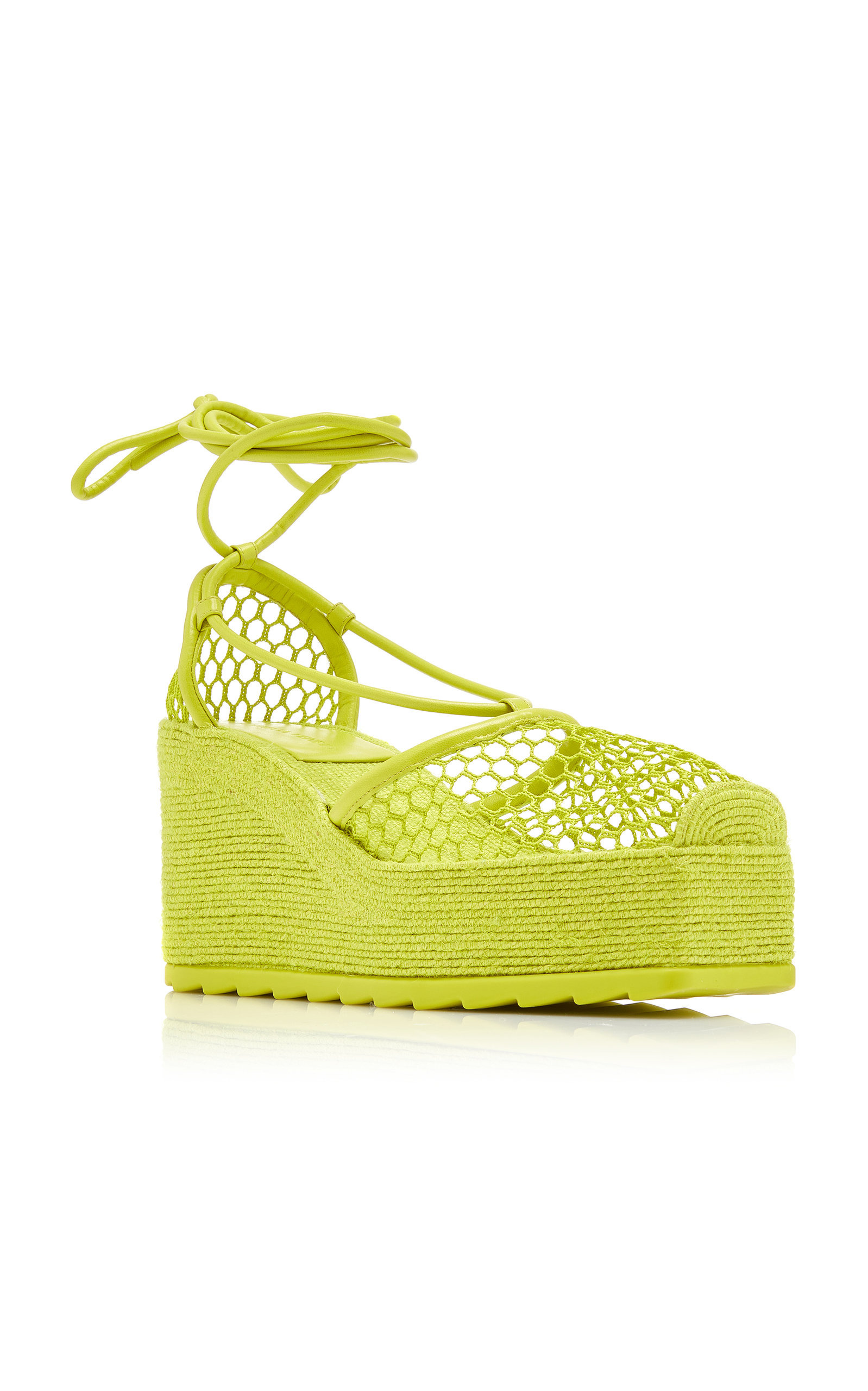 Lace-Up Wedge Espadrilles green - 5