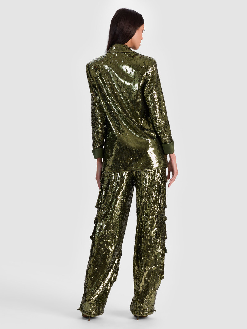 Alice + Olivia QUINCY SEQUIN BLAZER outlook