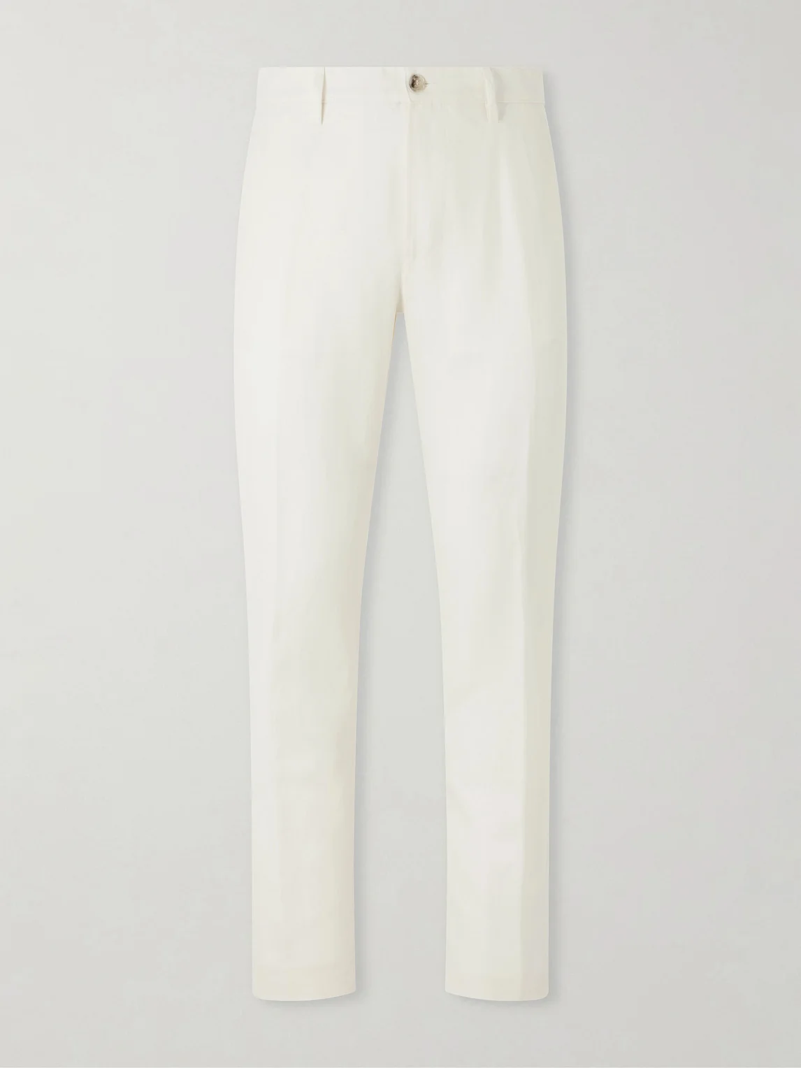 Straight-Leg Wool and Linen-Blend Twill Suit Trousers - 1