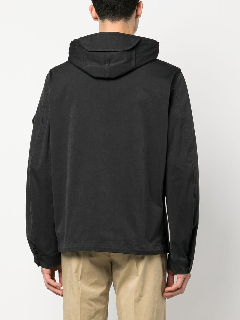 cotton plain hooded jacket 4