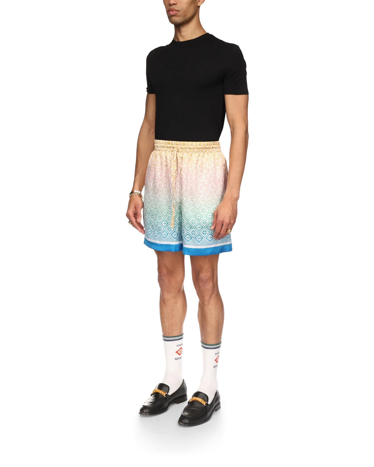 Gradient Monogram Silk Shorts - 3