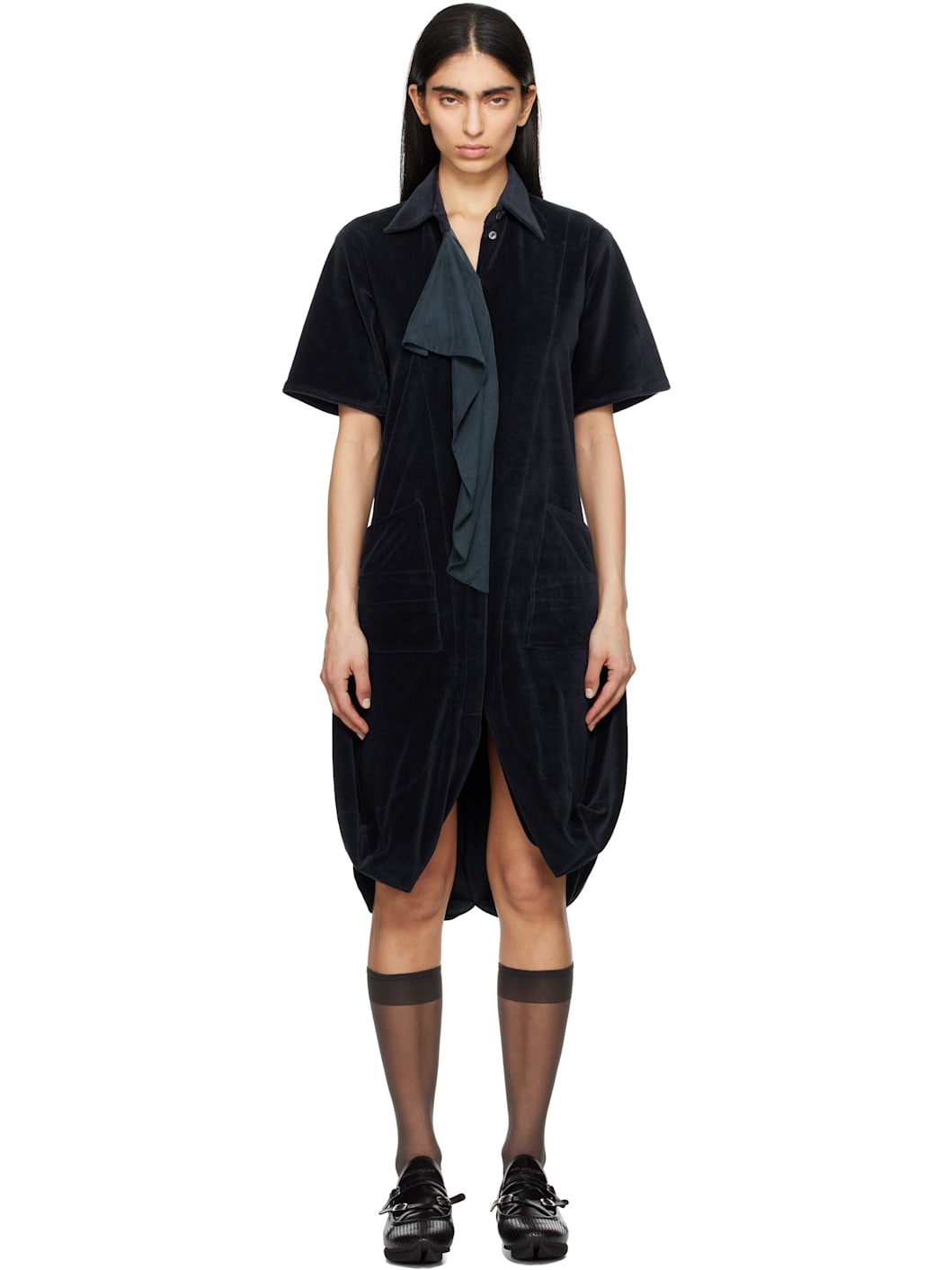 Navy Quasar Jersey Minidress - 1
