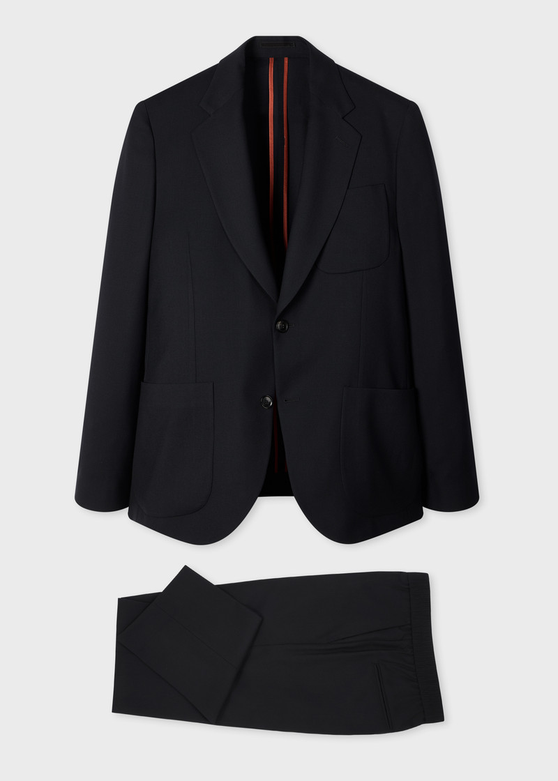 A Suit To Travel In - Black Wool Stitch Suit 1