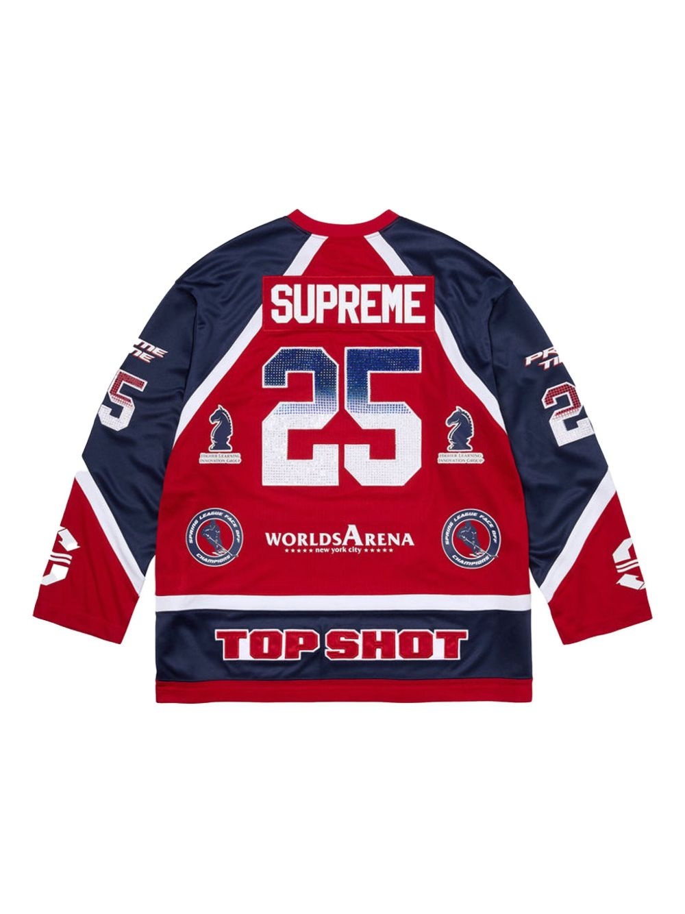 rhinestone-embellished hockey jersey - 2