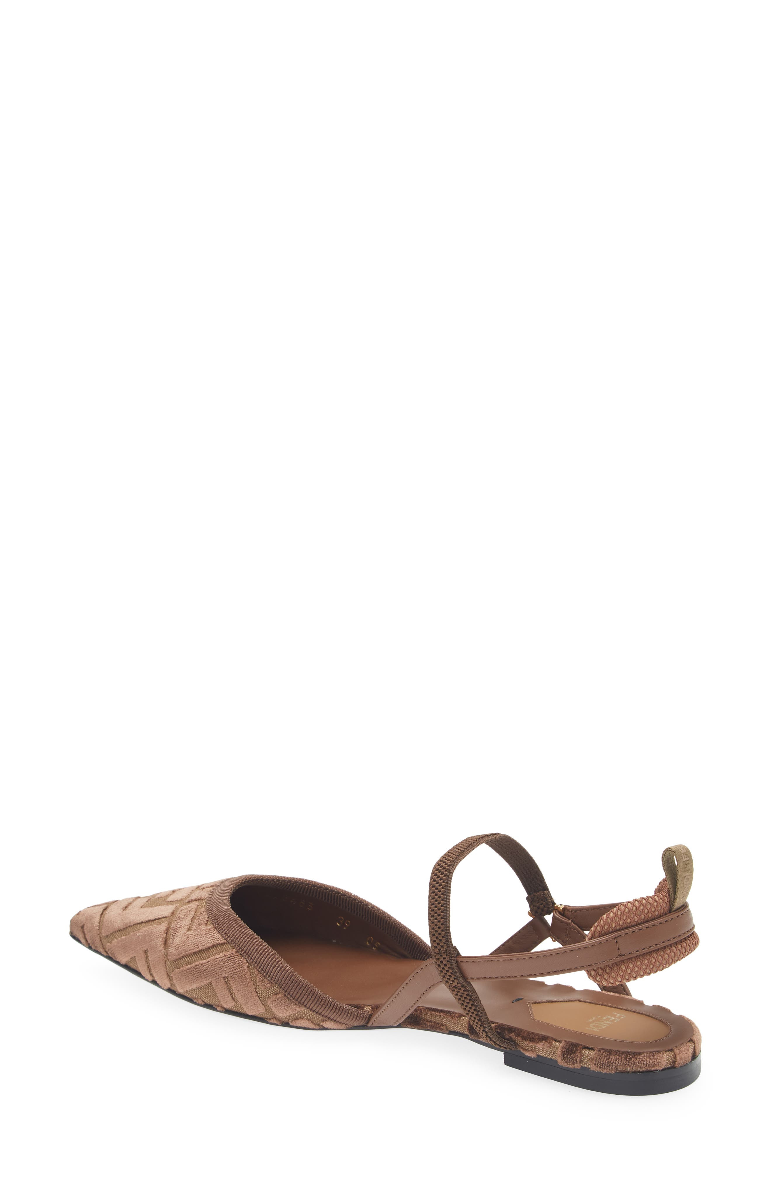 Fendi Colibrì Lite Pointed Toe Slingback Flat in Brown at Nordstrom - 2