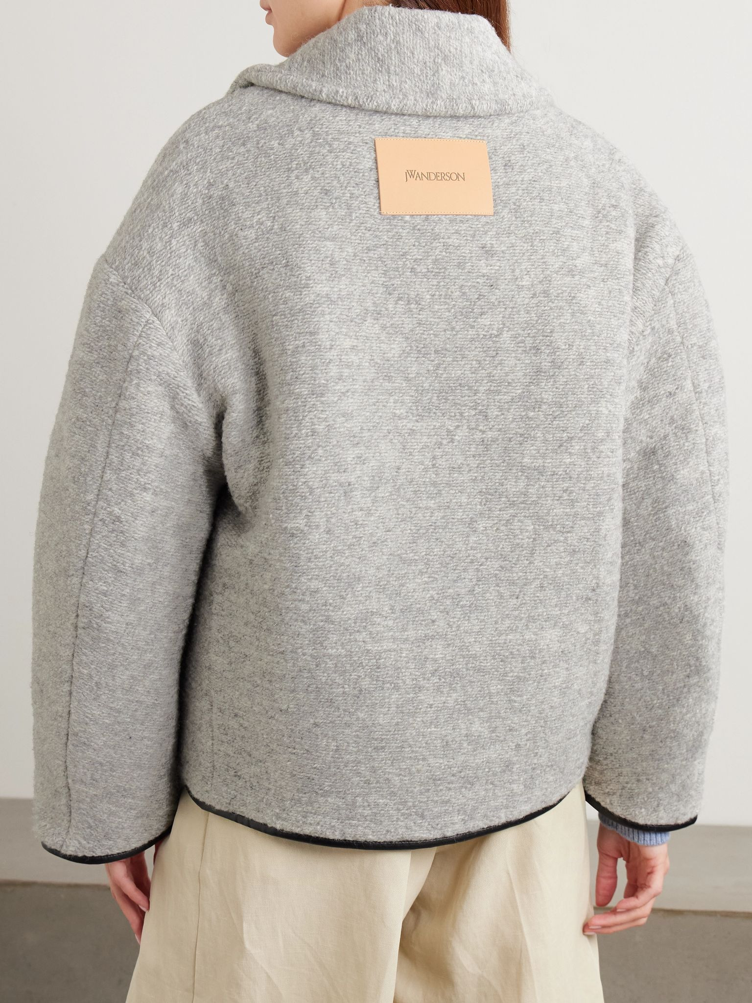 Padded wool-blend jacket Gray - 4