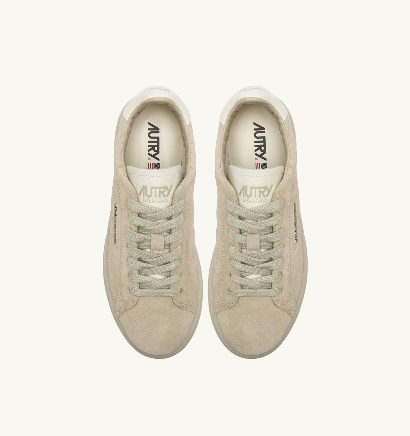 DALLAS LOW SNEAKERS IN MARSHMALLOW AND PAPYRUS SUEDE - 5